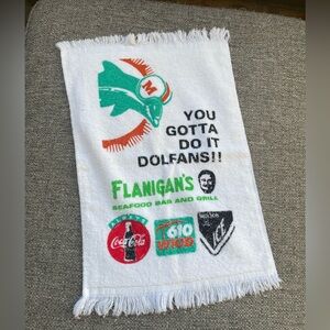 White Sports cloth Towel Miami dolphin